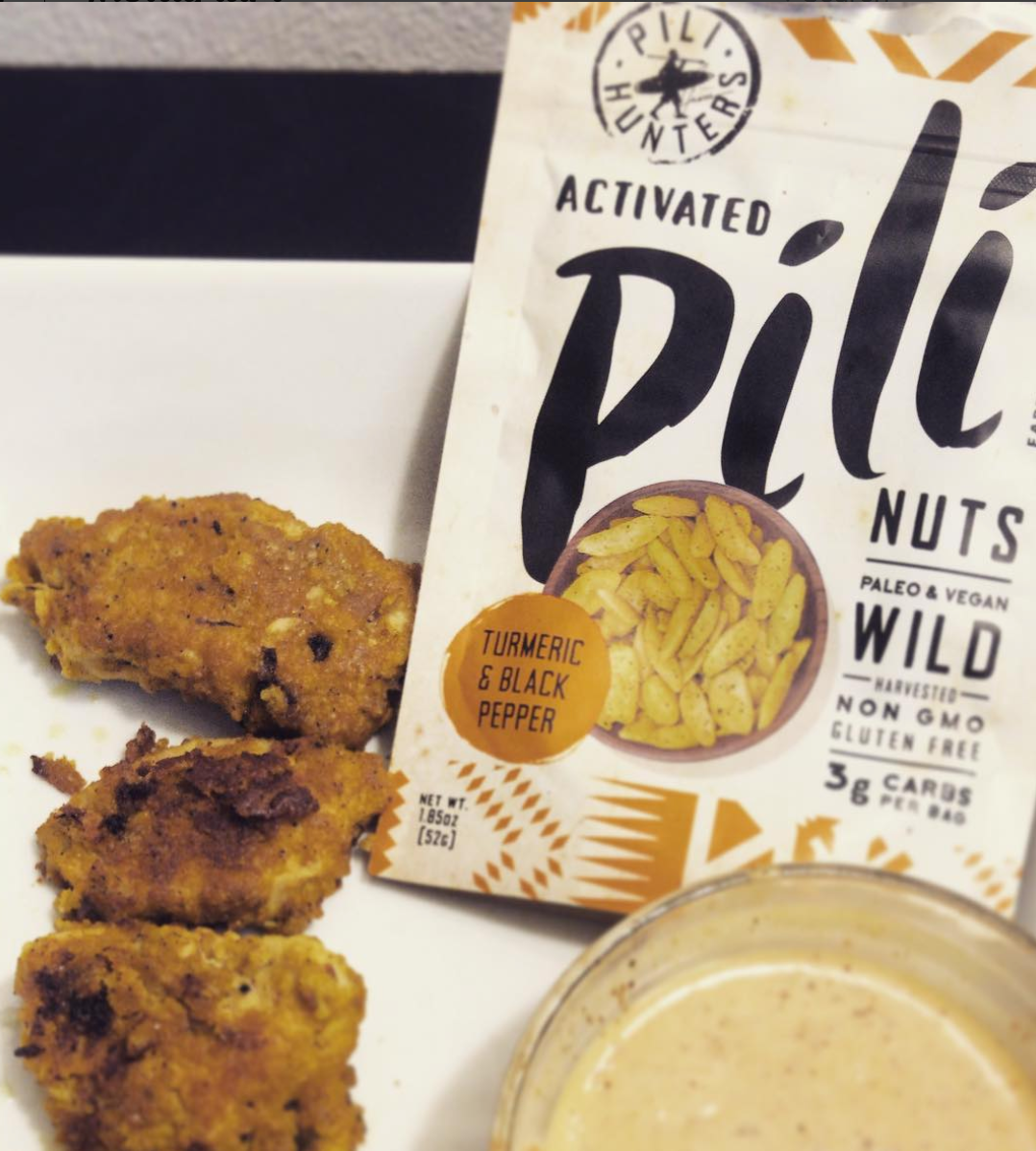 Pili Nut Crusted Chicken Nuggets