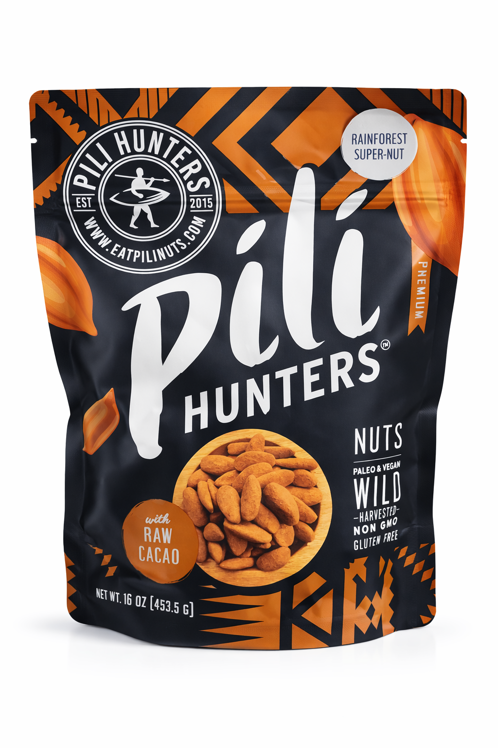 Pili Hunters™ Sprouted Wild Pili Nuts with Raw Cacao and Organic