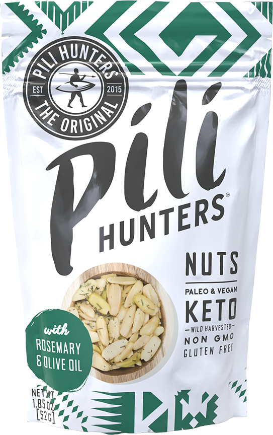 Pili Hunters™ Sprouted Wild Pili Nuts with Rosemary & Olive Oil